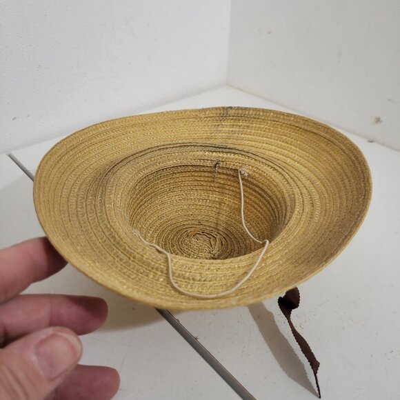 Vintage Dolls Straw Sun Hat Fits American Girls Size - Picture 2 of 3